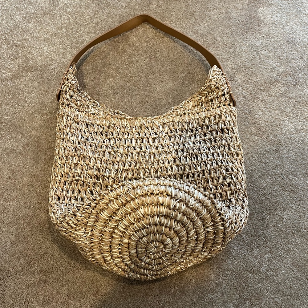 Lucky Brand Tan Hobo Bag with Spiral Design